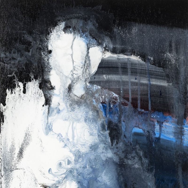 Cornelia Lochmann - God Breaks - airbrush and acryl varnish on canvas 40 x 30 cm 2016