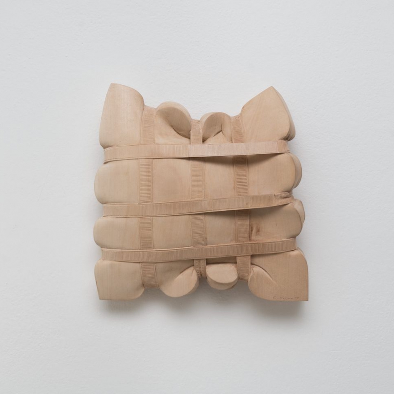 Egon Digon - Inheritance 38 x 38 cm linden wood 2017