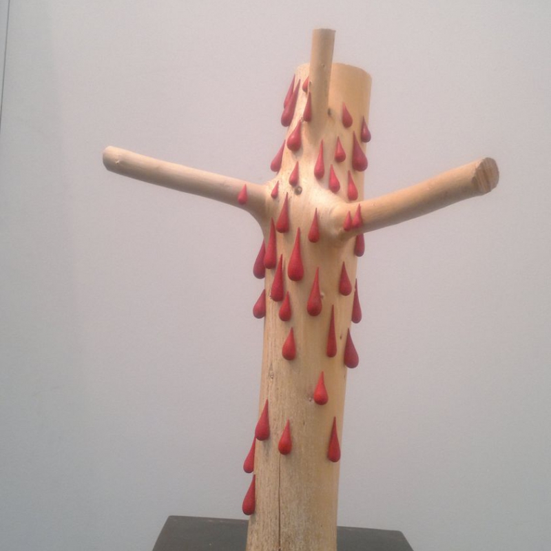 Gregor Prugger - Crossed - lindenwood 58 x 30 cm 2008