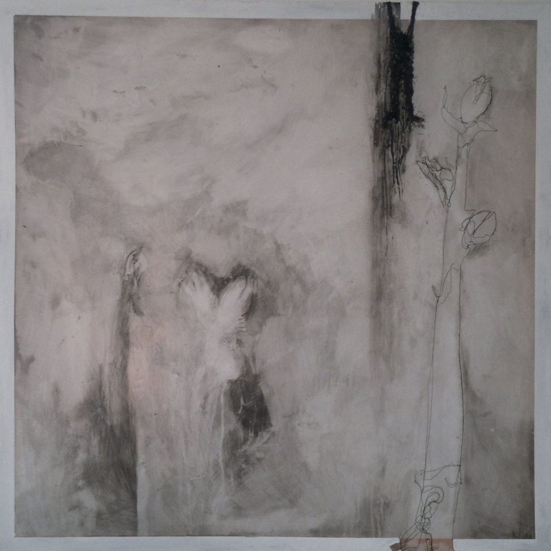 Sara Stuflesser - Metamorphosis - thread/glue 90 x 90 cm 2015