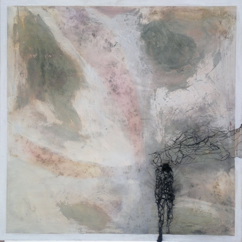 Sara Stuflesser - Without Title - thread/glue 100 x 100 cm 2014