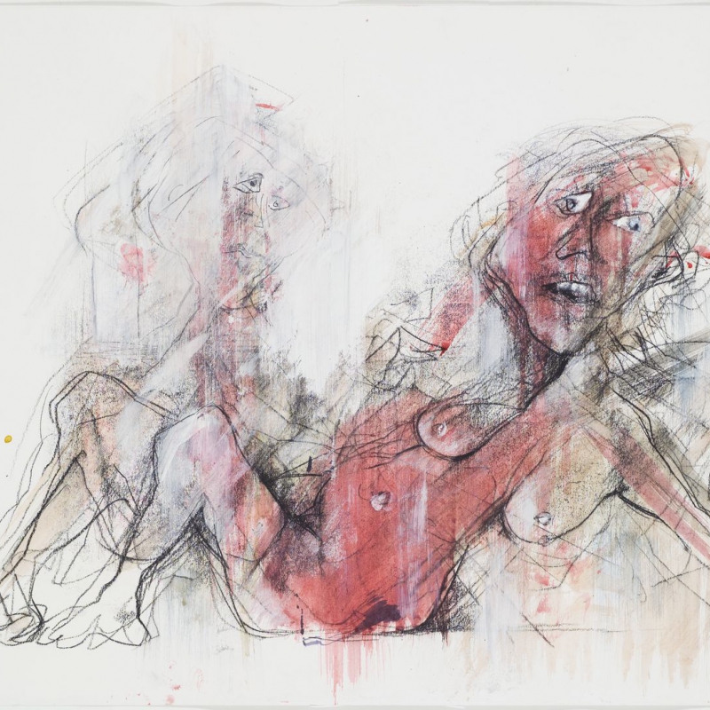 Josef Kostner - Disperata - chalk drawing/ink 50 x 70 cm 1998