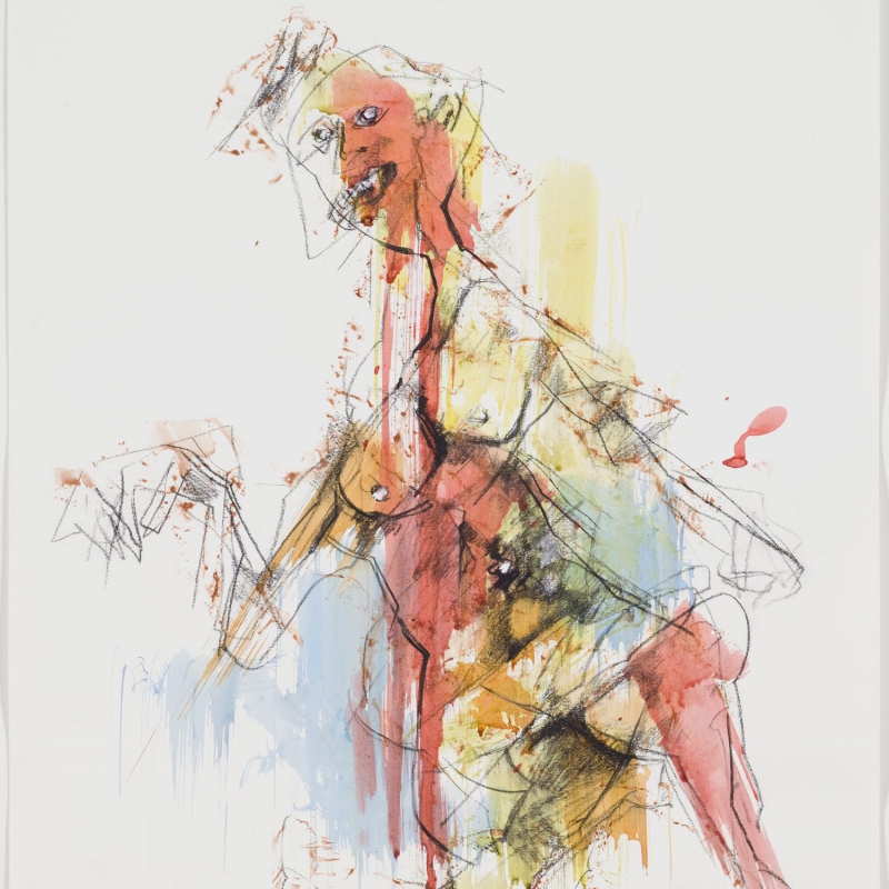 Josef Kostner - Distrutta - chalk drawing/ink 50 x 70 cm 2000