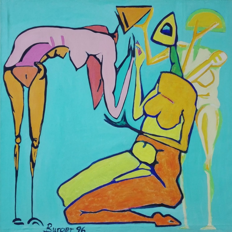 Rosmarie Burger - Selschun 130x130 cm 1996