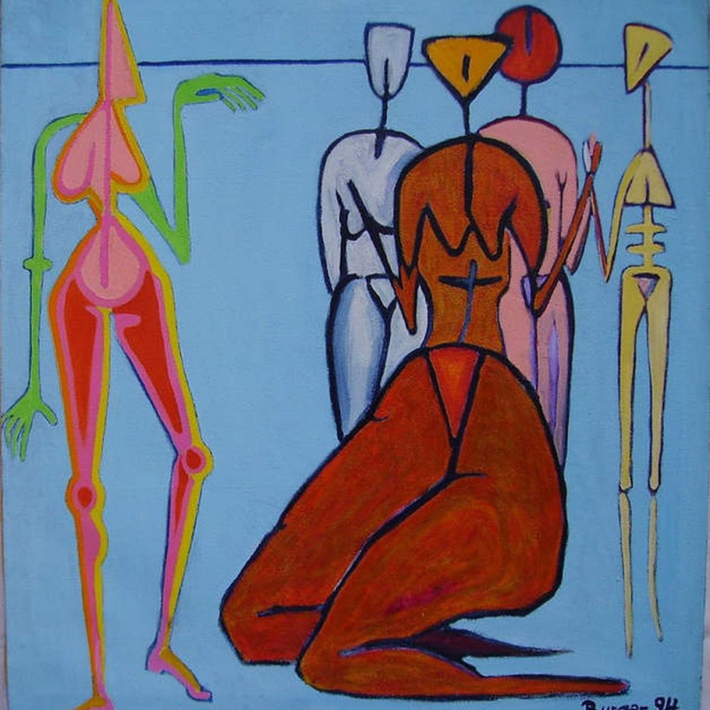  -  Selbstbegrenzung der Form - 110x105 cm 1994 