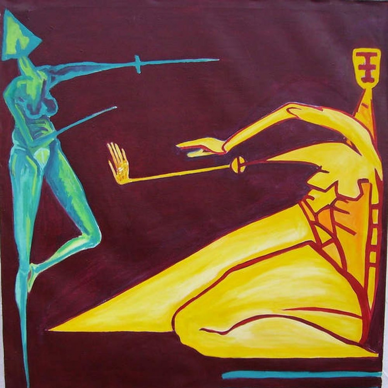 Rosmarie Burger - Besuch IV - 130x125cm 1993 