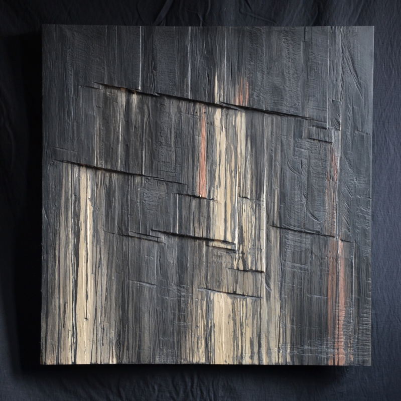Gregor Prugger - Struktur Lindenholz 70x70 cm 2015