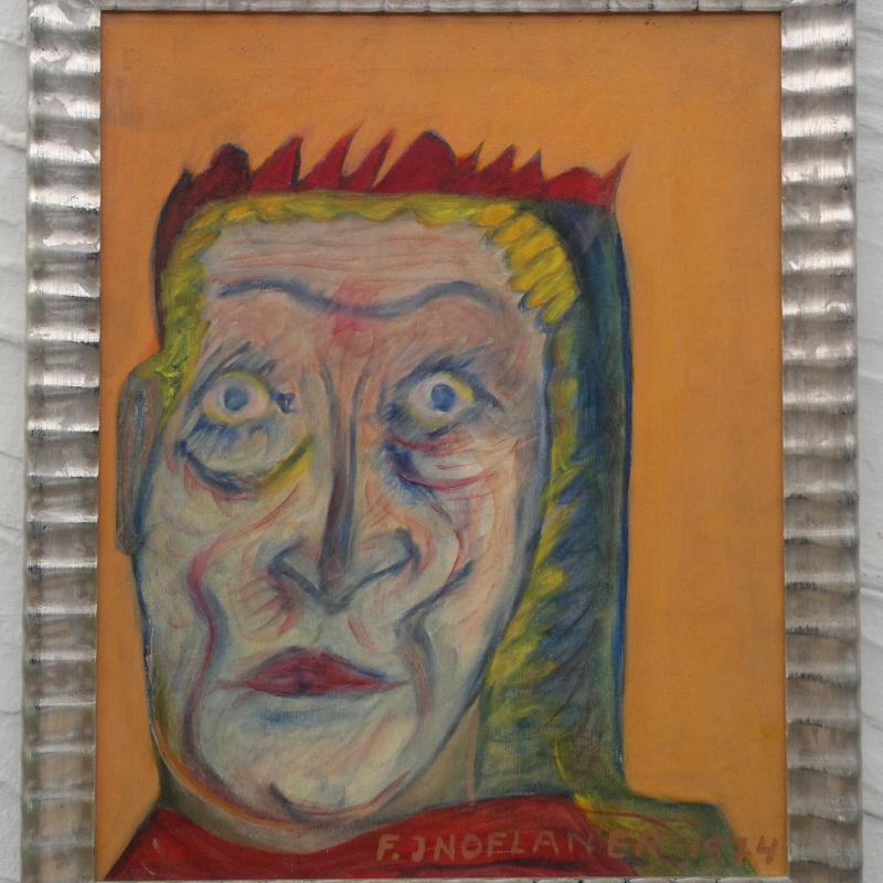 Franz Josef Noflaner - Mann mit Krone 57x47cm 1974
