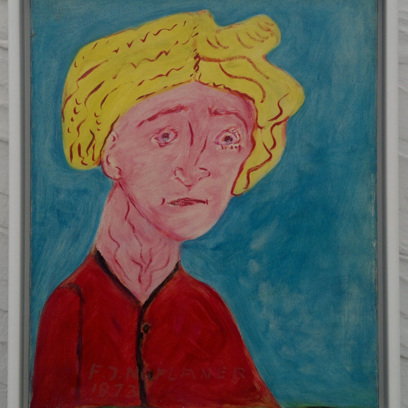 Franz Josef Noflaner - blonde Frau 54x43cm