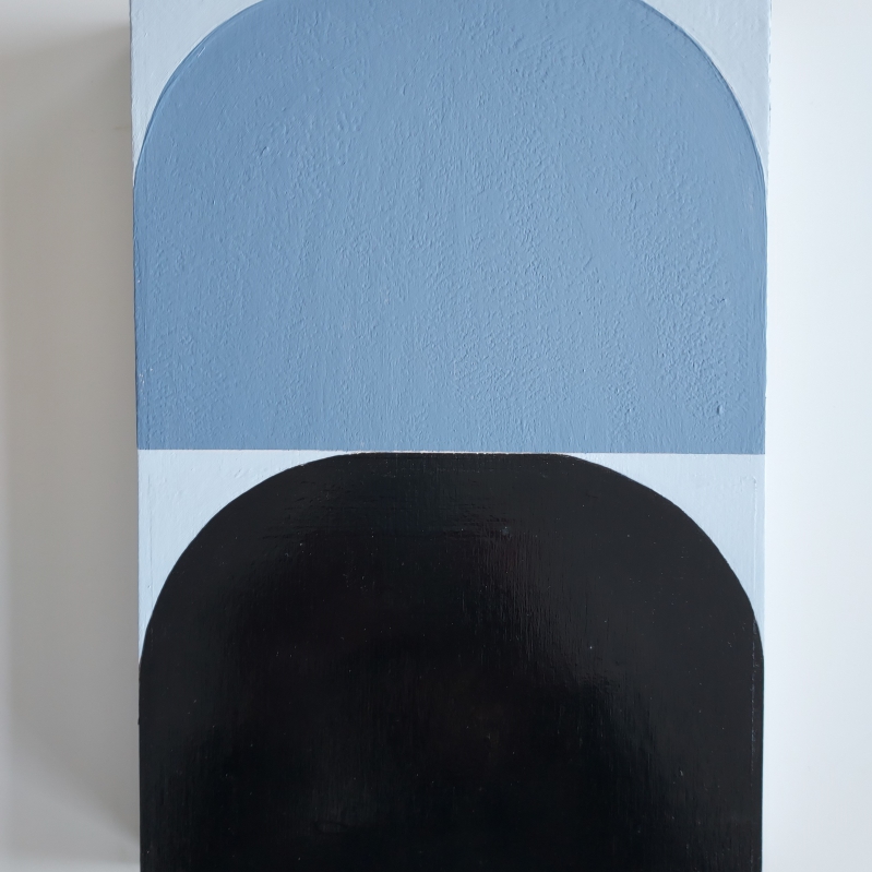 Elisa Alberti - Shapes_2020_Acryl and lack on wooden panel_ 30x20x3 cm