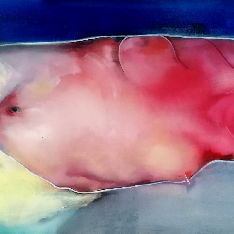 Julia Runggaldier - Old habits die hard_oil on canvas_60x100 cm_2021